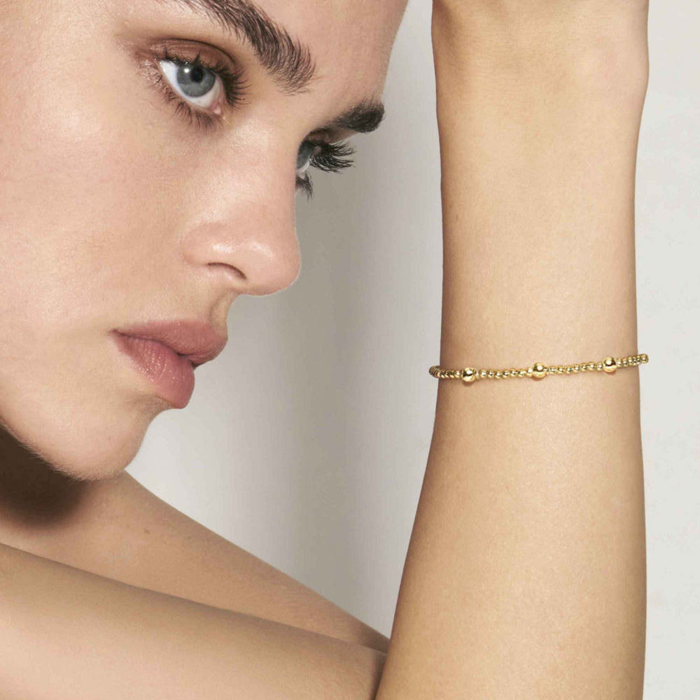 Nomination Fashion Era Beaded Bracelet 925 Silver Gold Plated