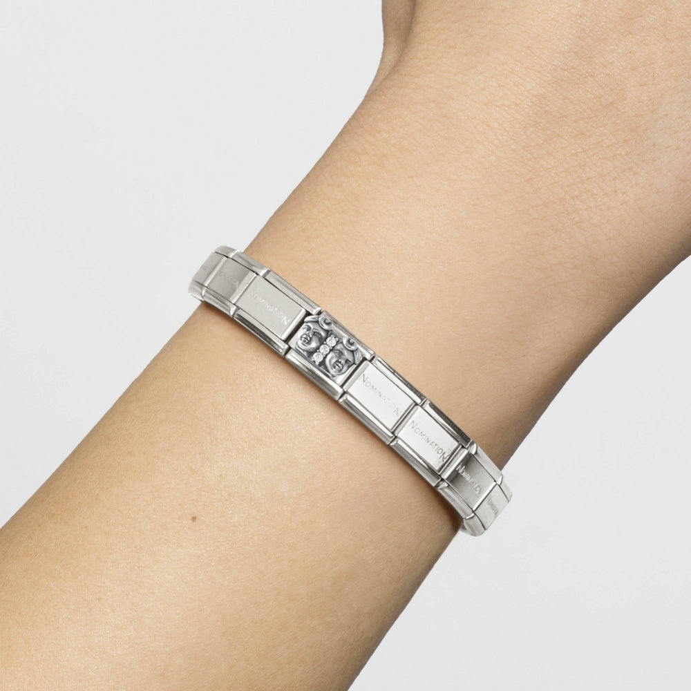 Nomination Composable Silver CZ Zodiac Gemini Charm 330326/03