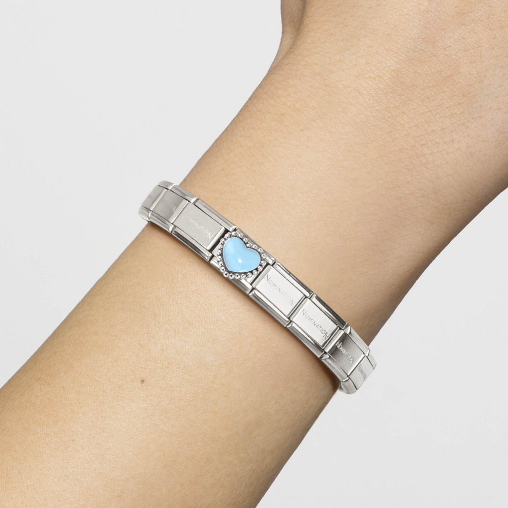 Nomination Composable Blue Enamel Raised Heart Charm 330204/34