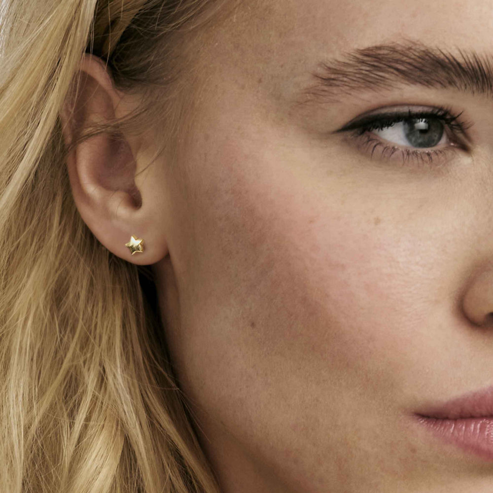 Nomination Armonica Star Stud Earrings Silver Gold Plated