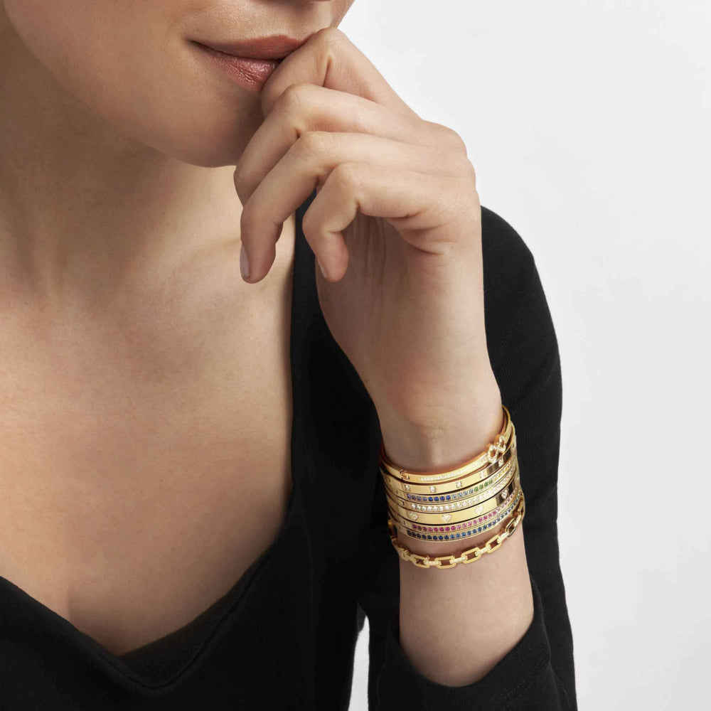Nomination Pretty Bangles Gold Tone CZ Tree Of Life
