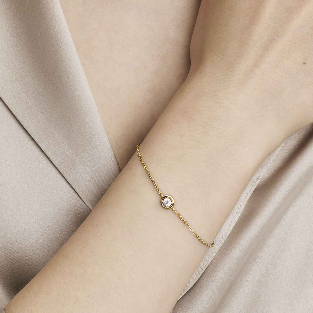 Nomination Cosmiclove Cubic Zirconia Set Circle Bracelet Silver Gold Plated