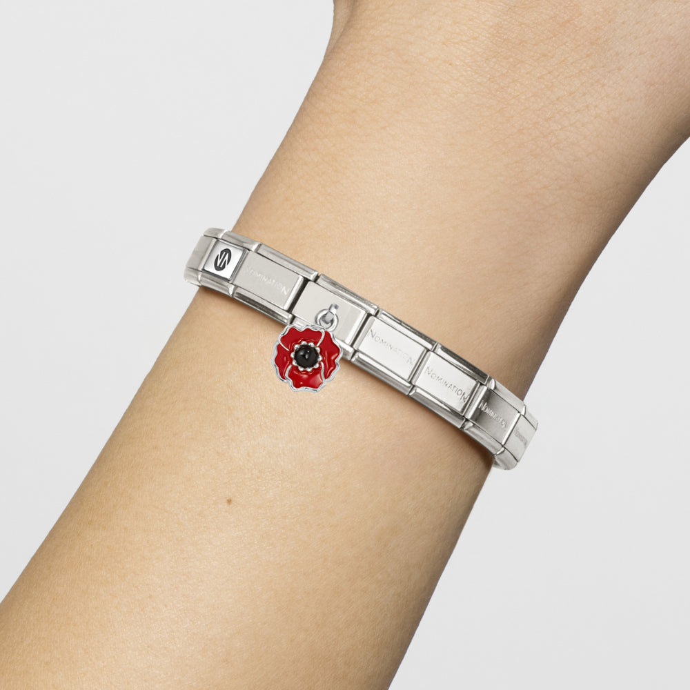 Nomination Composable Silver Poppy Drop Charm 331805/24