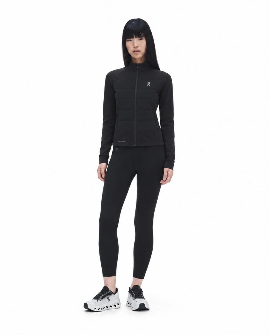 Women's On Running Weather Black Hybrid Jacket & Train Tights Set