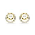 Swarovski Hyperbola Circles Stud Earrings With Dancing Stone