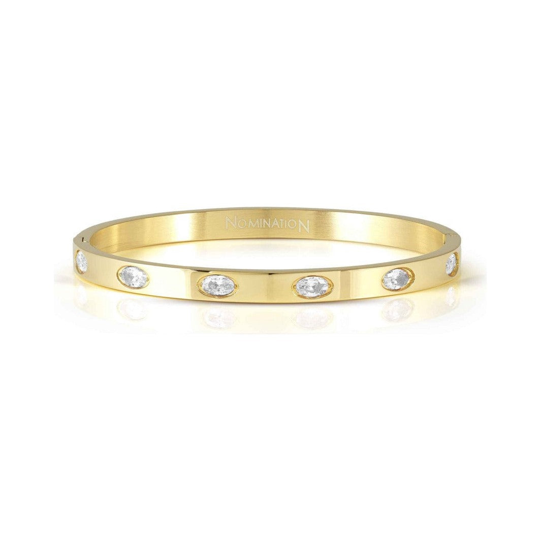 Nomination Pretty Bangles Gold Tone 6 Oval CZ
