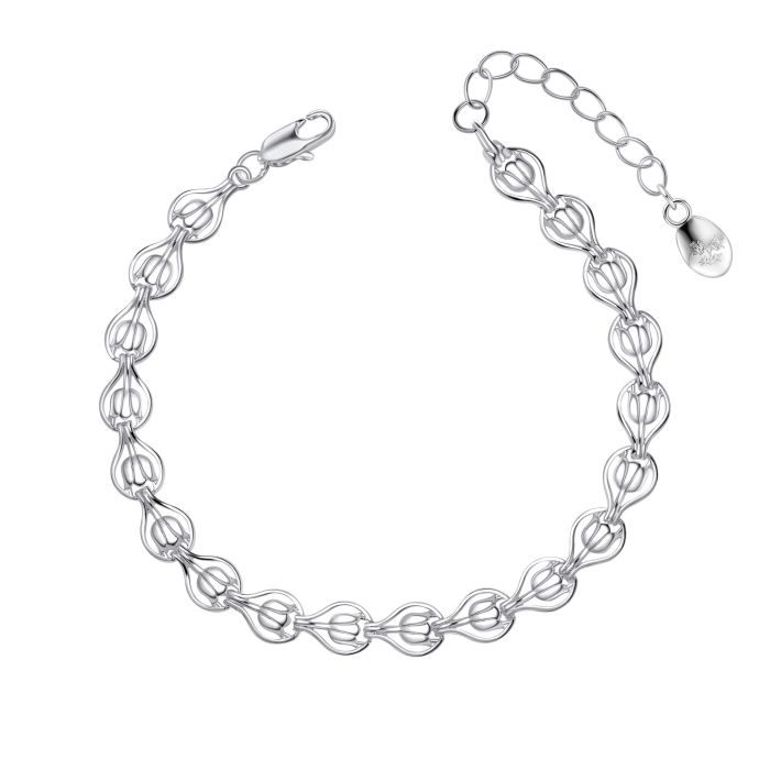 Laura Ashley Tulip Chain Bracelet Silver Plated by Laura Ashley