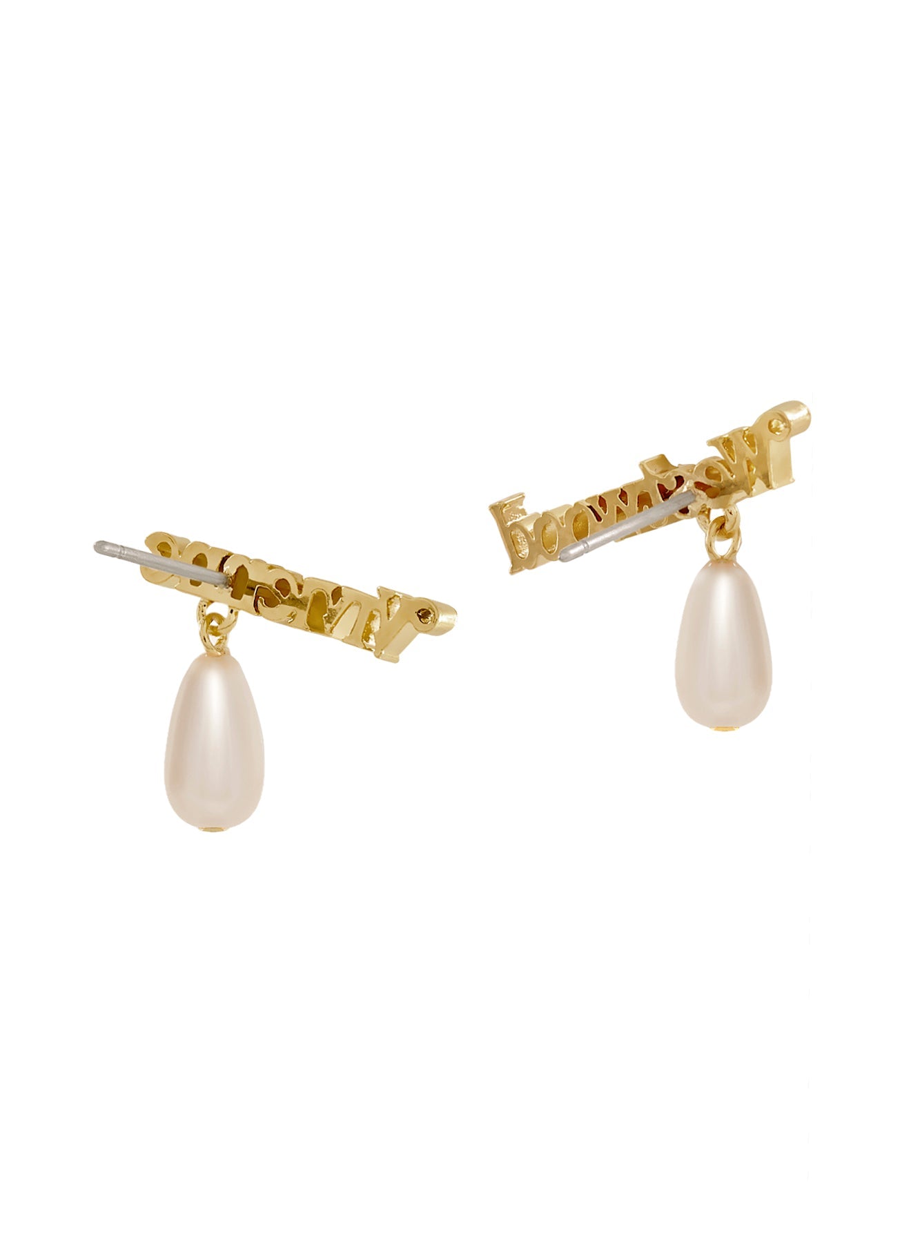 Vivienne Westwood Gold Plated Amelia-Cream Pearl Earrings 6201037E-02R313- — view 2