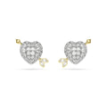 Swarovski Idyllia Heart With Arrow Stud Earrings