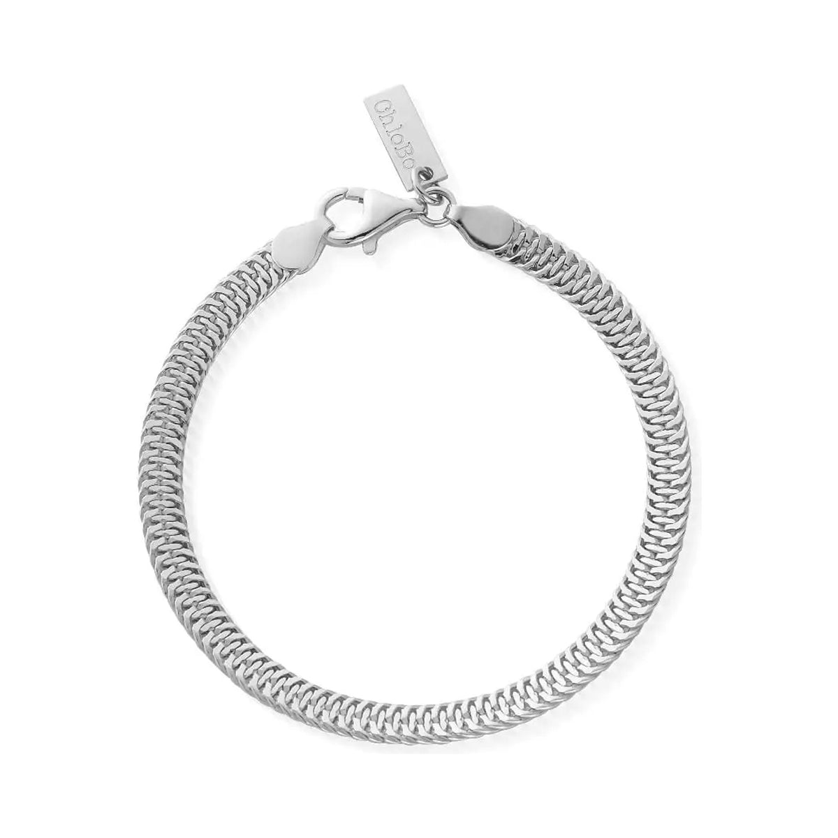 The ChloBo The Tide Bracelet, a silver metal bracelet from ChloBo, available at OD’s Jewellers in St Helens.