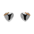 Stainless steel heart earrings by Olivia Burton. Features a delicate knotted design. Perfect jewelry gift. OLIVIA BURTON