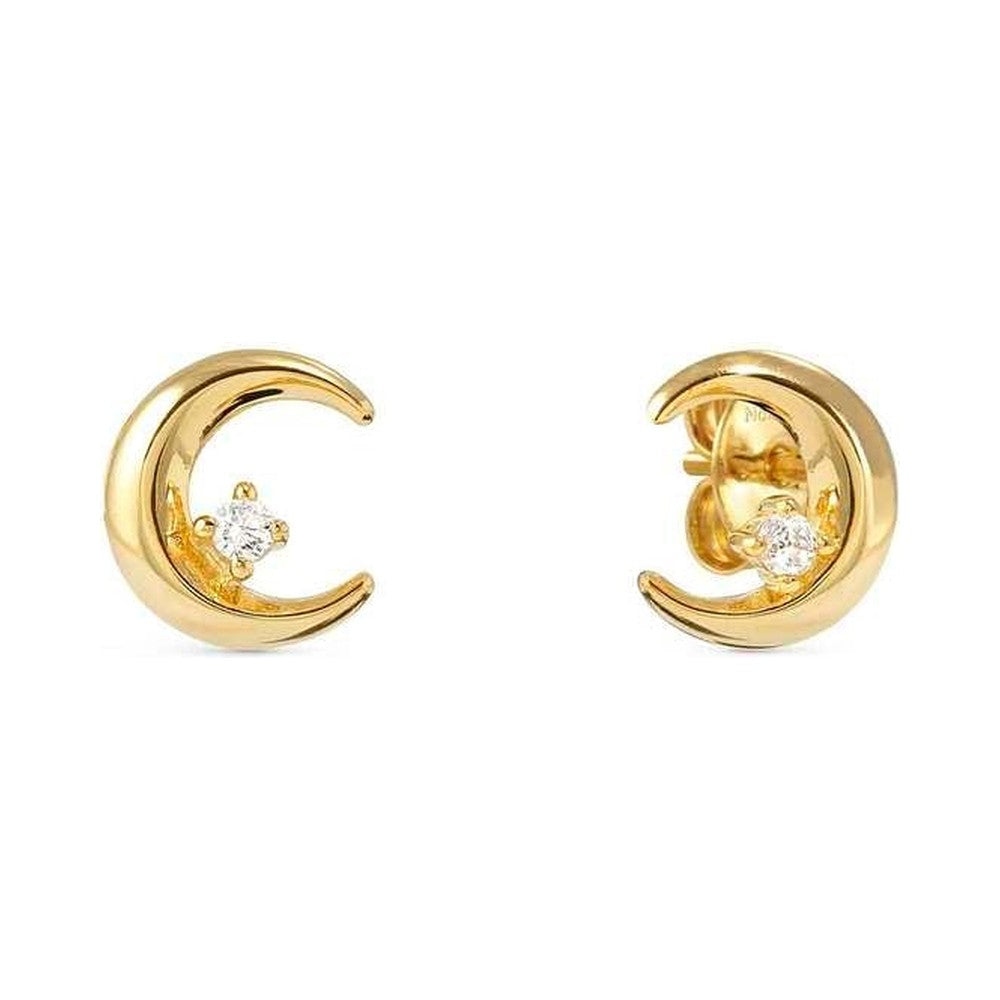 Nomination Dream Beats Gold Tone CZ Moon Earrings 242603/023
