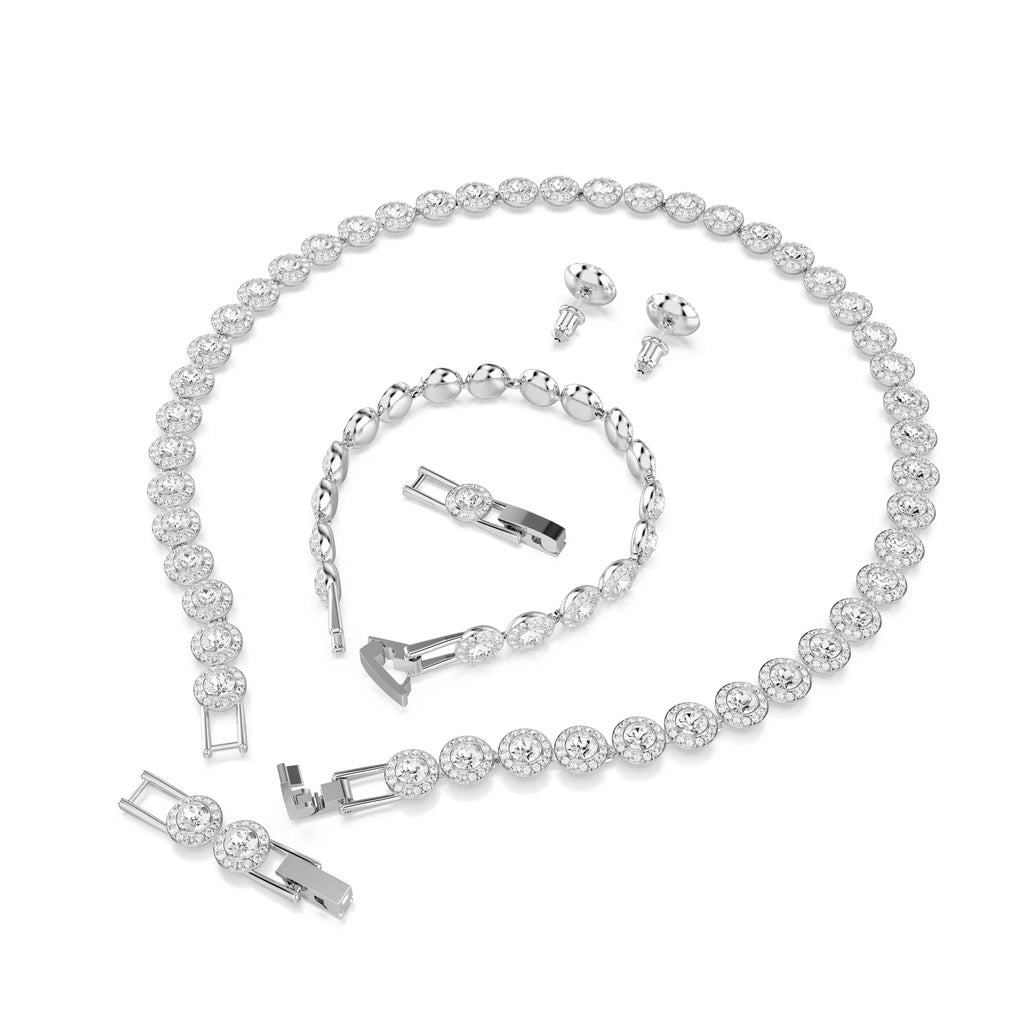 Swarovski Una Angelic Necklace Bracelet & Earrings Set Rhodium Plated — view 6