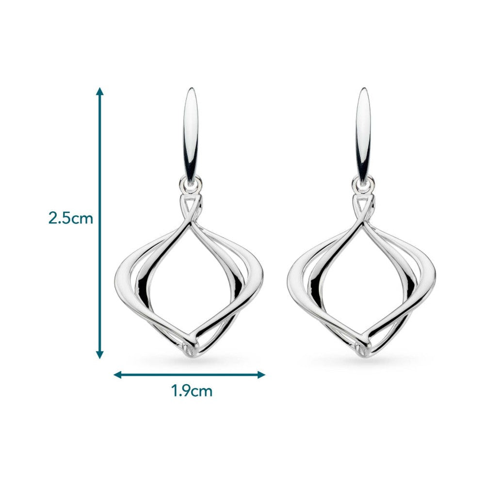 The Kit Heath Alicia Grande Drop Earrings, a silver earrings from Kit Heath, available at OD’s Jewellers in St Helens