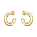 BOSS Live Hoop Earrings in Gold Plated Stainless Steel by BOSS