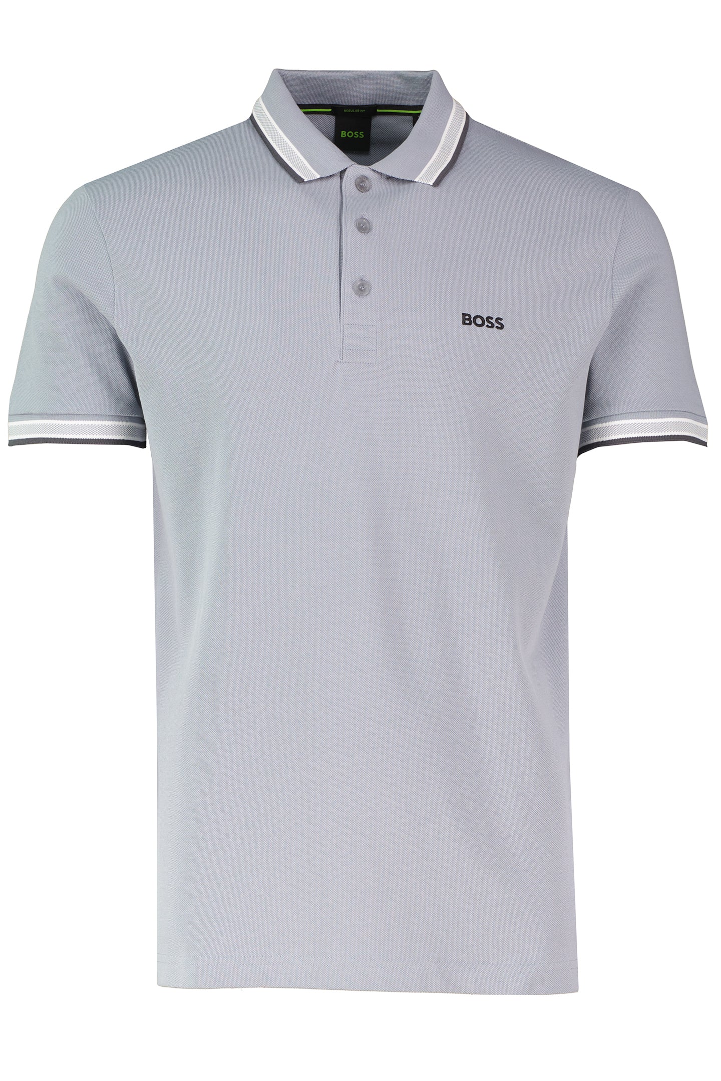 Mens BOSS Green Paddy Dark Grey Polo Shirt