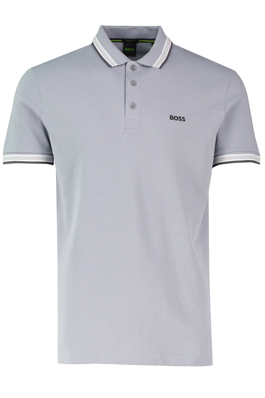 Mens BOSS Green Paddy Dark Grey Polo Shirt
