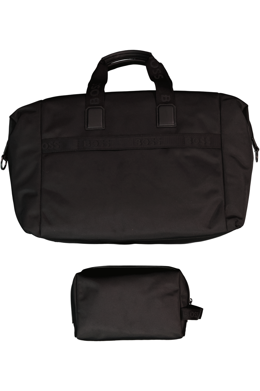 Men's BOSS Black Ray_N Black Soft Holdall Bag & Ray_N Black Wash Bag Two Piece Gift Set — view 4