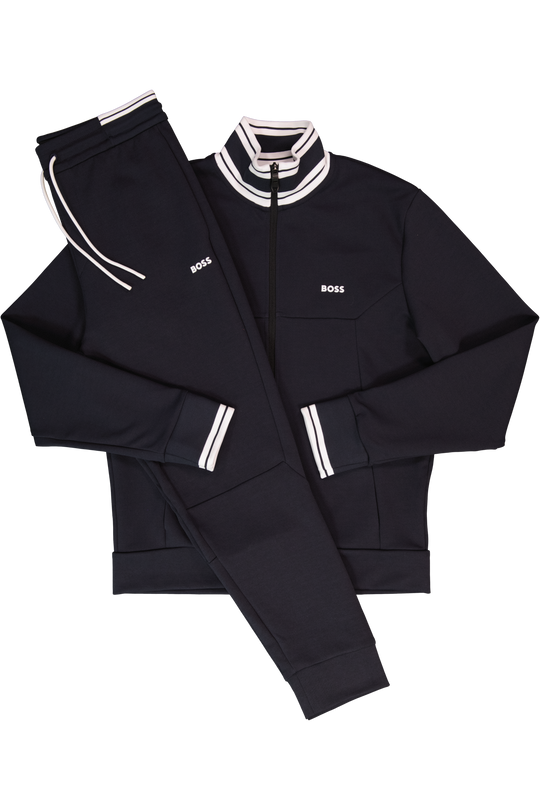 Mens BOSS Green FZ Zone Dark Blue Zip Jacket & Pants Zone Tracksuit Set