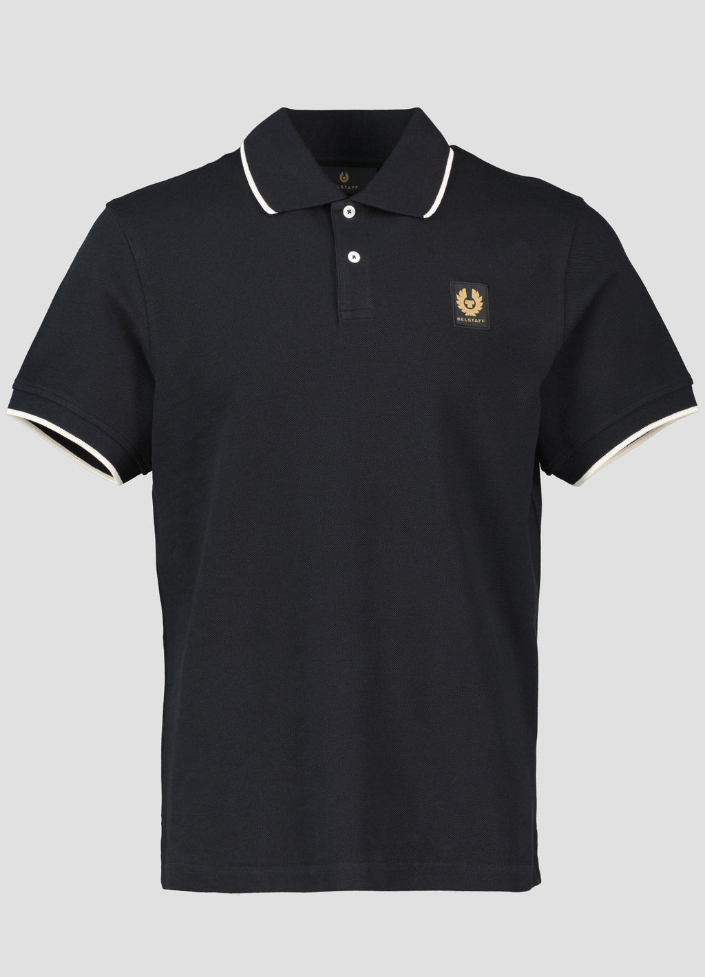 Men's Belstaff Black Tipped Polo Shirt