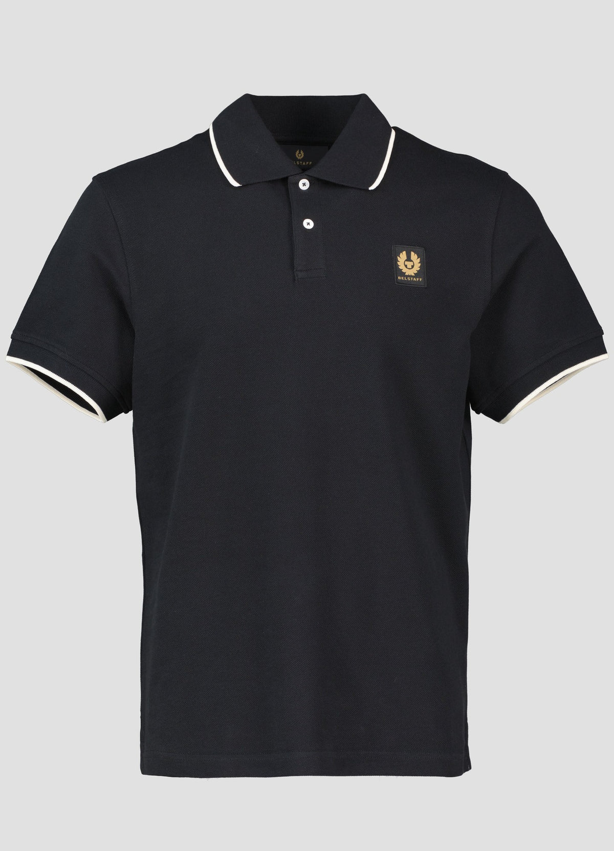 Men's Belstaff Black Tipped Polo Shirt