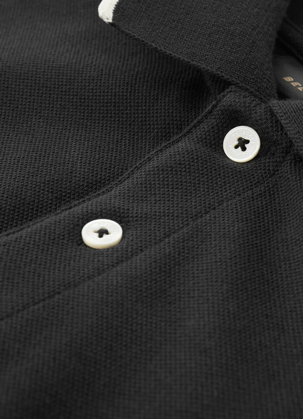Men's Belstaff Black Tipped Polo Shirt