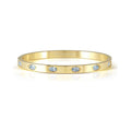 Nomination Pretty Bangles Gold Tone Light Blue Oval CZ