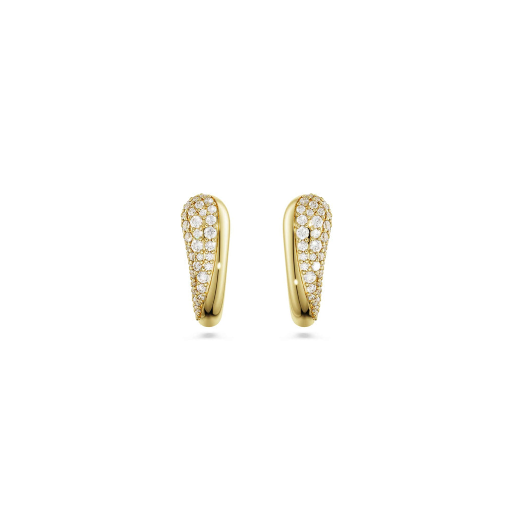 Swarovski Classica Silver Gold Tone Zirconia Earrings 5745020