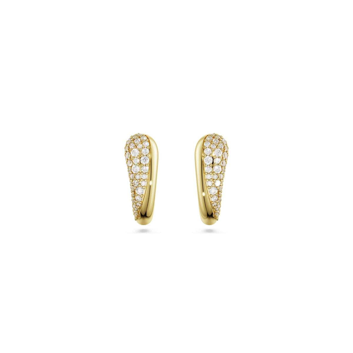 Swarovski Classica Silver Gold Tone Zirconia Earrings 5745020