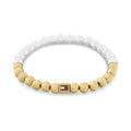 Tommy Hilfiger Ladies Semi-Precious Beads, Pearl and Gold Tone Bead Bracelet by Tommy Hilfiger