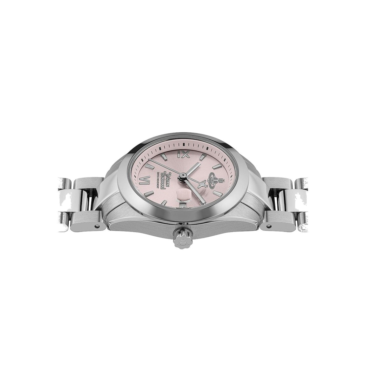 The Vivienne Westwood Ladies Fenchurch Pink Dial Bracelet Watch Stainless Steel, a pink dial stainless steel bracelet watch from Vivienne Westwood, available at OD’s Jewellers in St Helens.