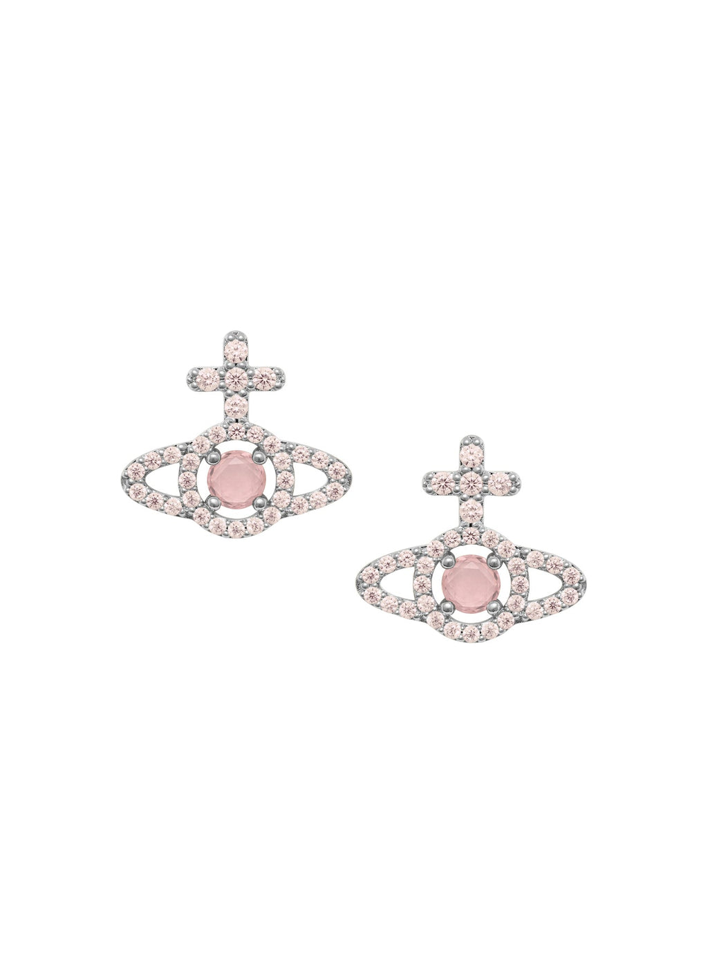 Vivienne Westwood Olympia Peach CZ Earrings 6201038I-02P773