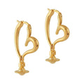 Vivienne Westwood Emily Heart Hoop Earring- 62020173-02R001-