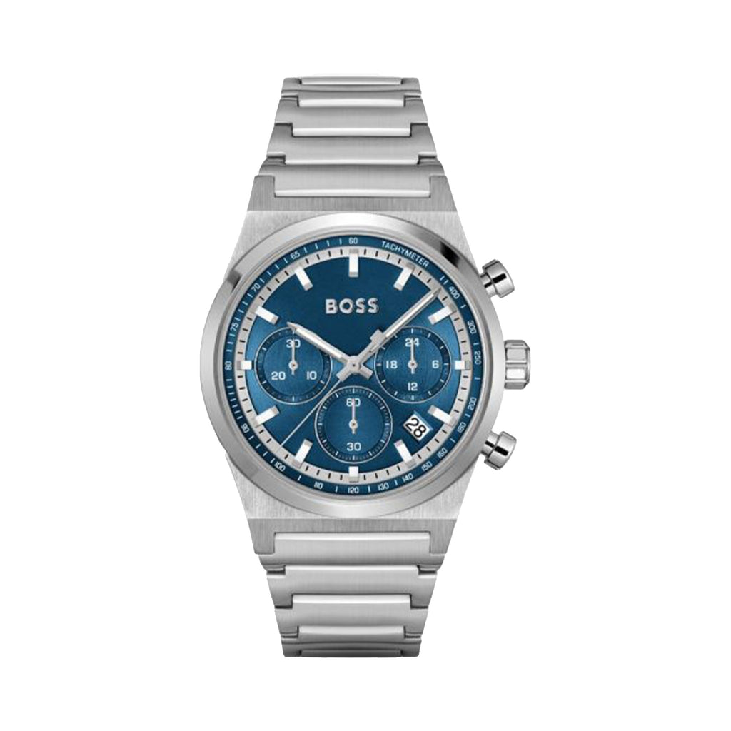 BOSS Mens Candor Chronograph Blue Dial Bracelet Watch Stainless Steel by BOSS