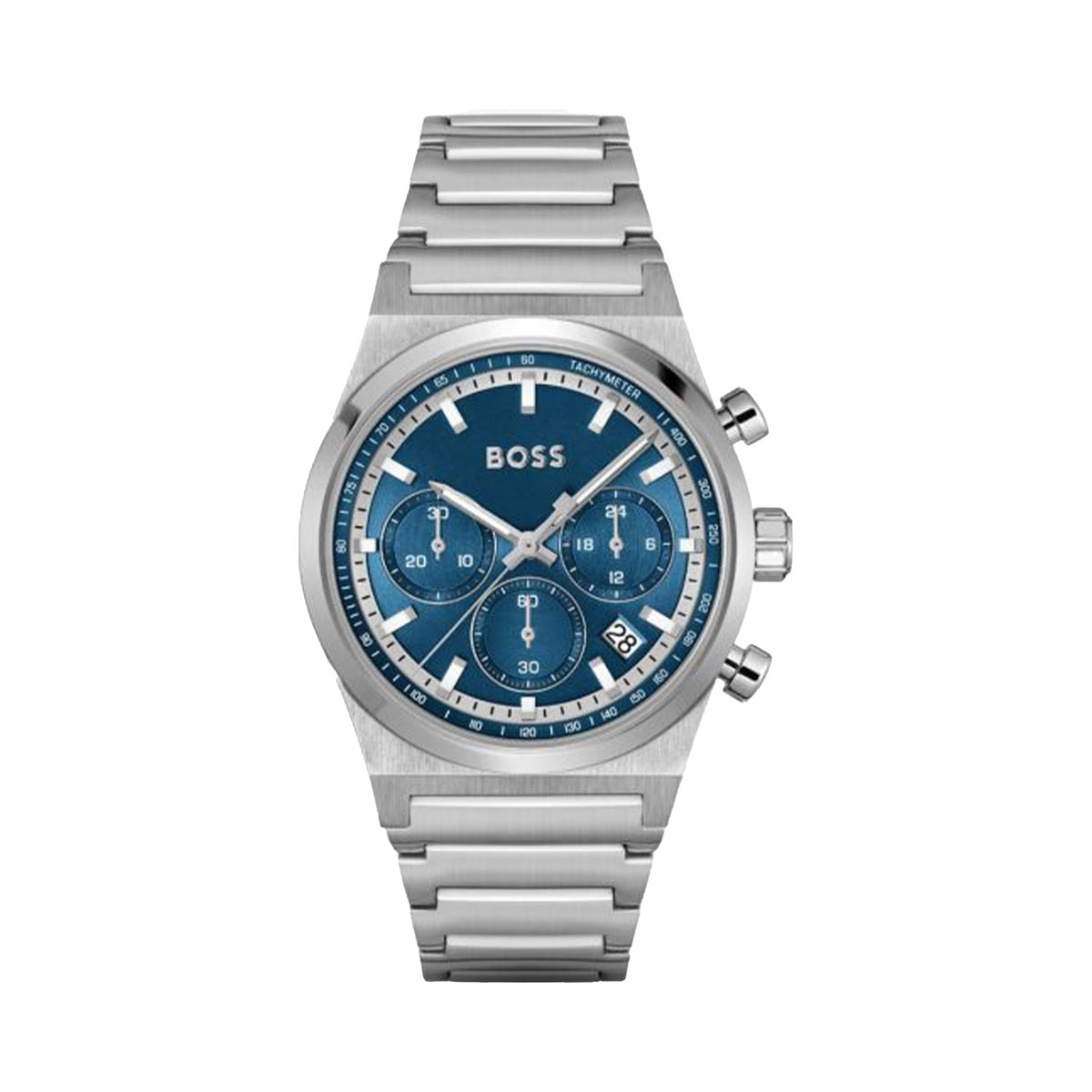 BOSS Mens Candor Chronograph Blue Dial Bracelet Watch Stainless Steel by BOSS