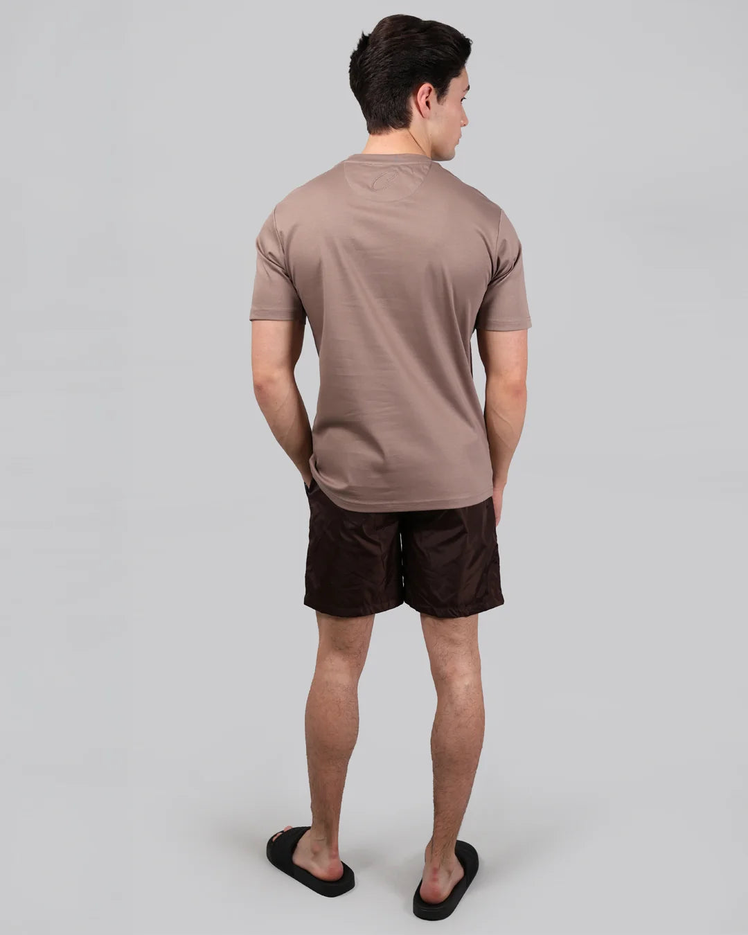 Men's Catini Baratti Versatile Shorts in Chocolate — view 2