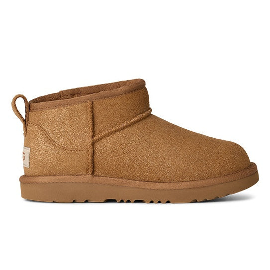 Unisex UGG Kids Classic Ultra Mini Dazzle in Chestnut