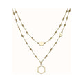 The Olivia Burton Honeycomb Double Layered Necklace, gold plated stainless steel necklace from Olivia Burton, at OD’s Jewellers in St Helens