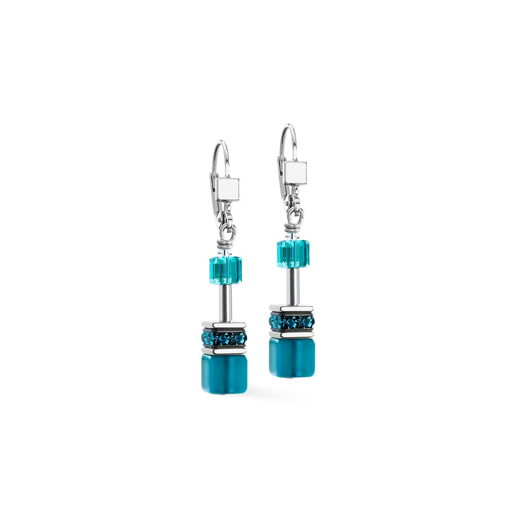 Coeur De Lion GeoCUBE® Tranformative Teal Earrings 2838/20-0624