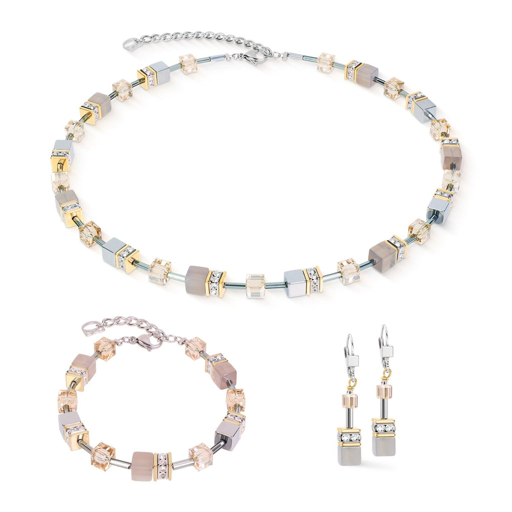 Coeur De Lion GeoCUBE® Neutral Agate Bracelet 4017/30-1216