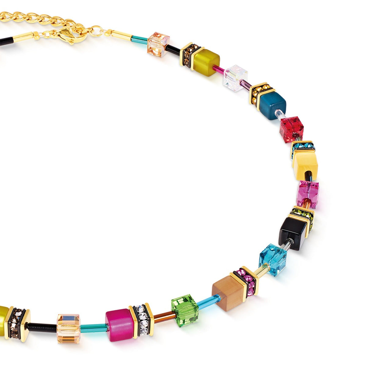 Coeur De Lion GeoCUBE® Multicolour Elegant Necklace 2838/10-1500
