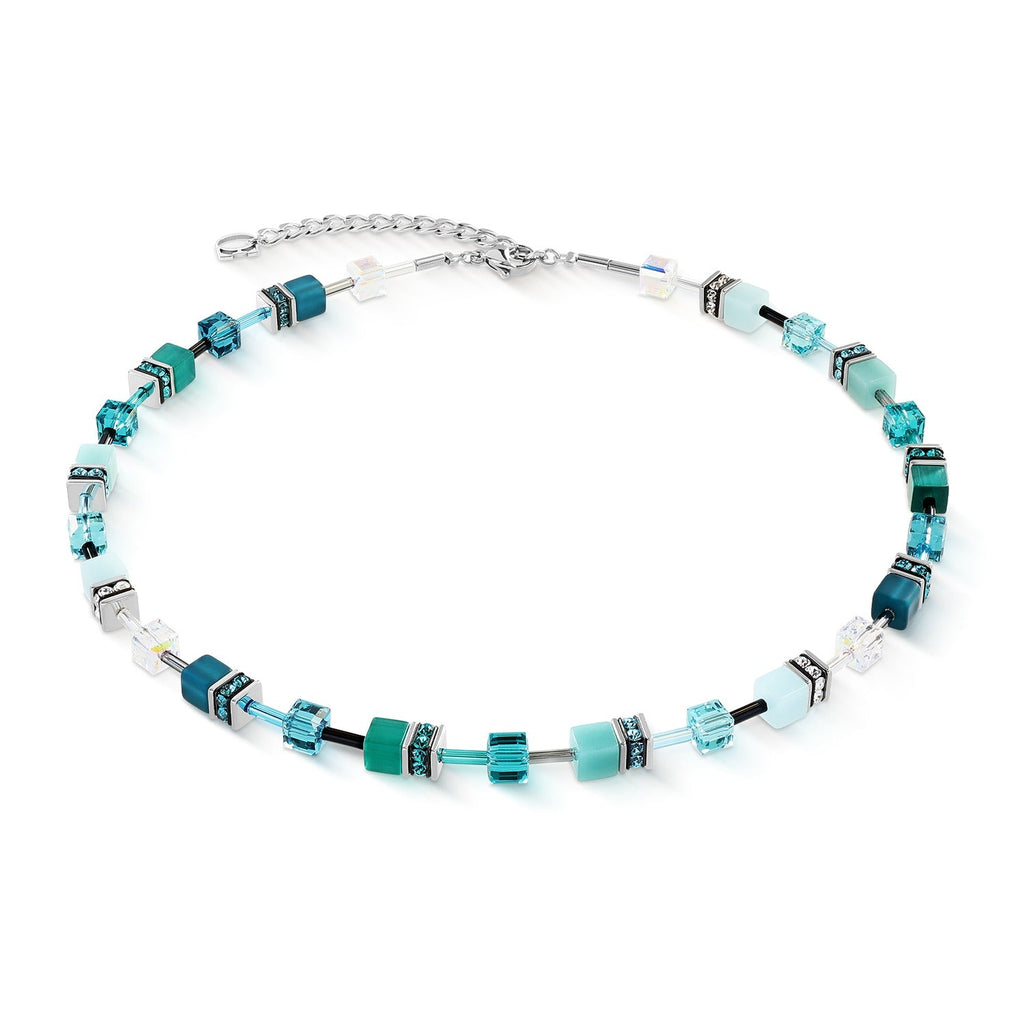 Coeur De Lion GeoCUBE® Transformative Teal Necklace 2838/10-0624