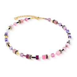 Coeur De Lion GeoCUBE® Rose-Lilac Necklace 2838/10-1927