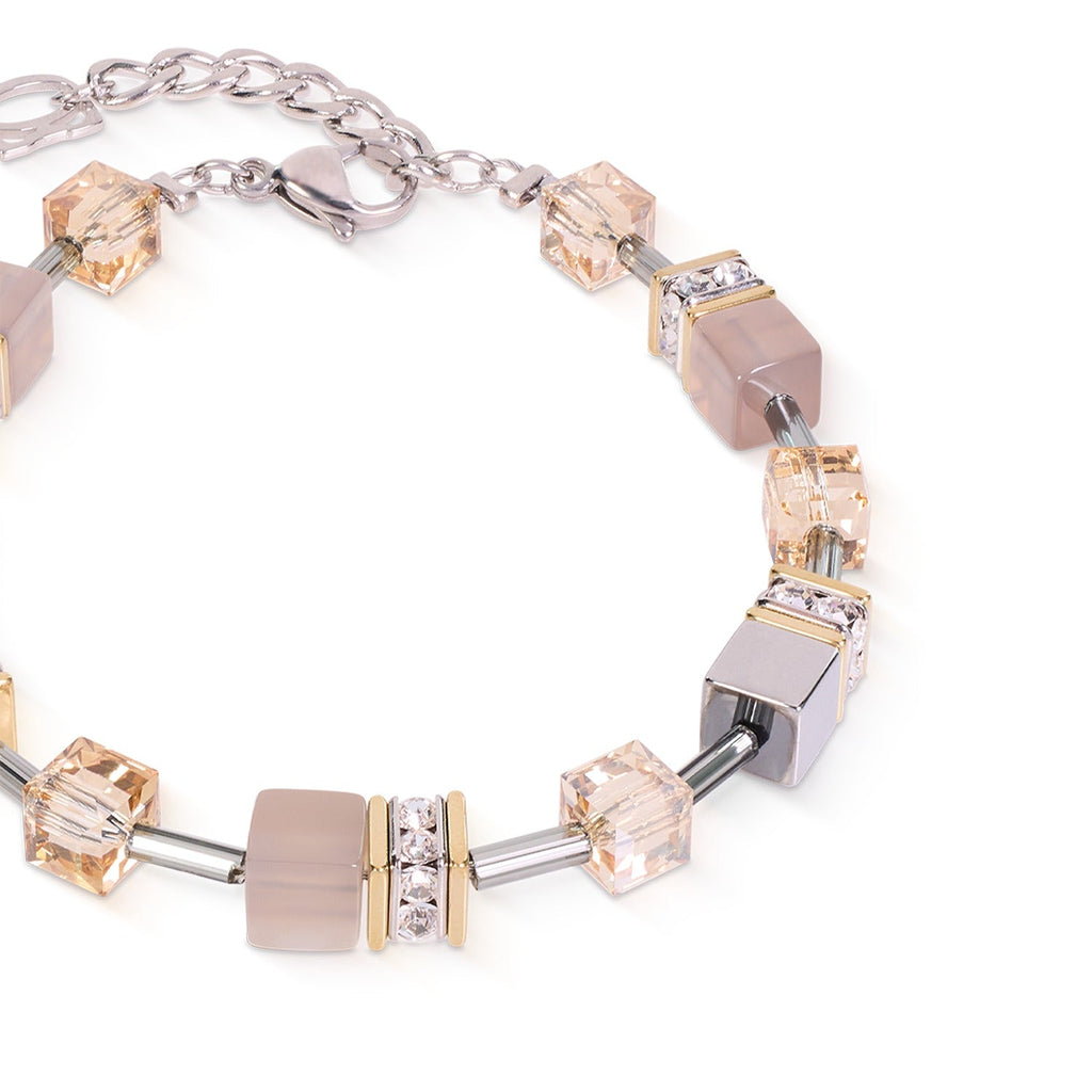Coeur De Lion GeoCUBE® Neutral Agate Bracelet 4017/30-1216