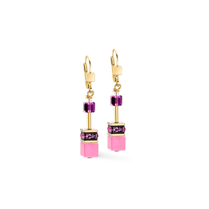 Coeur De Lion GeoCUBE® Pink-Lilac Earrings 2838/20-1927