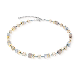 Coeur De Lion GeoCUBE® Neutral Agate Necklace 4017/10-1216