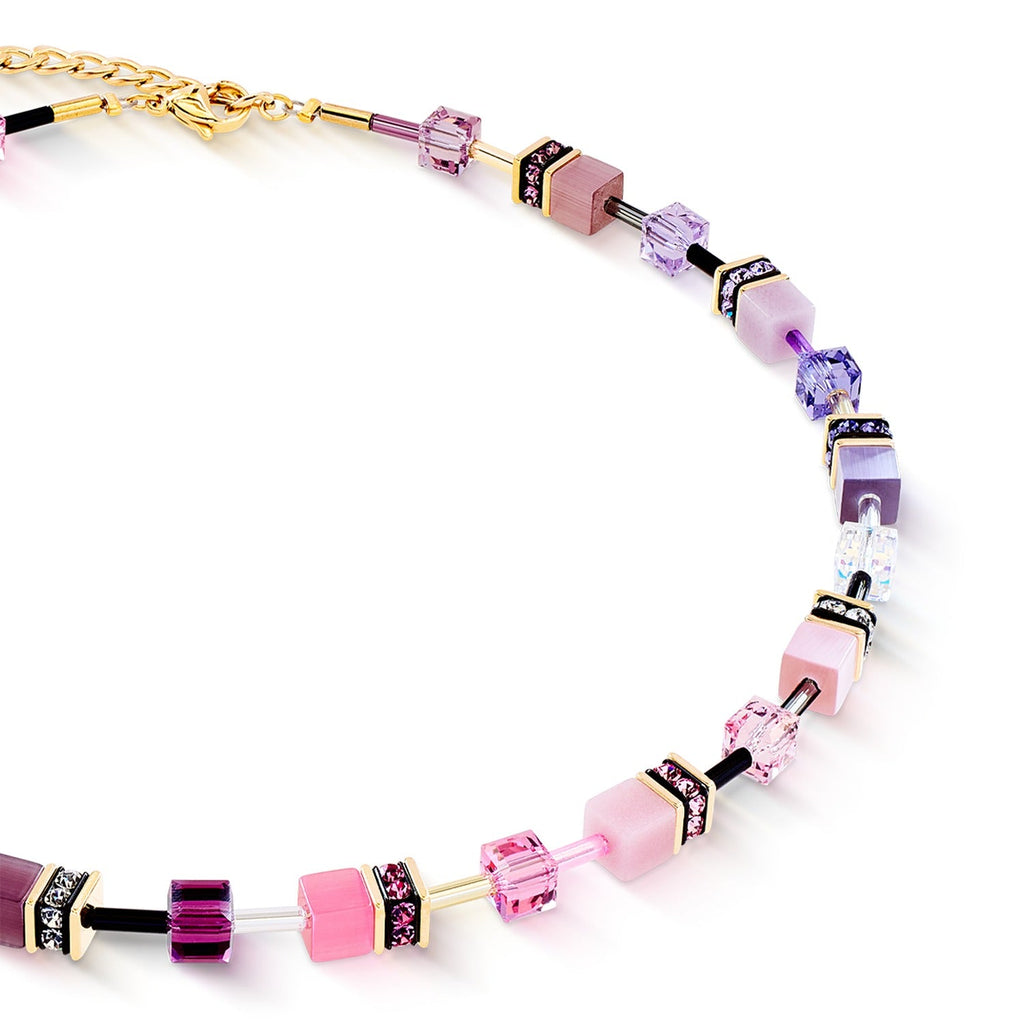 Coeur De Lion GeoCUBE® Rose-Lilac Necklace 2838/10-1927