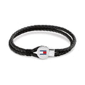 Tommy Hilfiger Mens Black Bruce Leather Bracelet 2790654