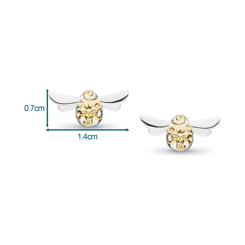 Kit Heath Blossom Flyte Honey Bee Stud Earrings — view 3