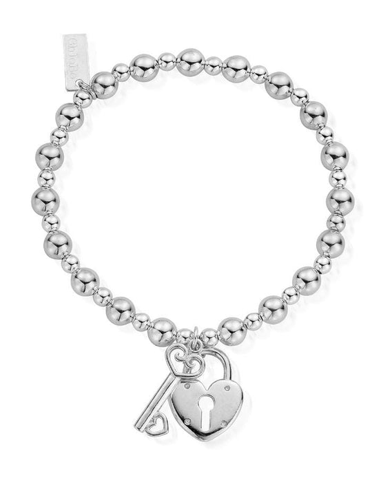 Mini Small Ball Lock and Key Bracelet SBMSB923